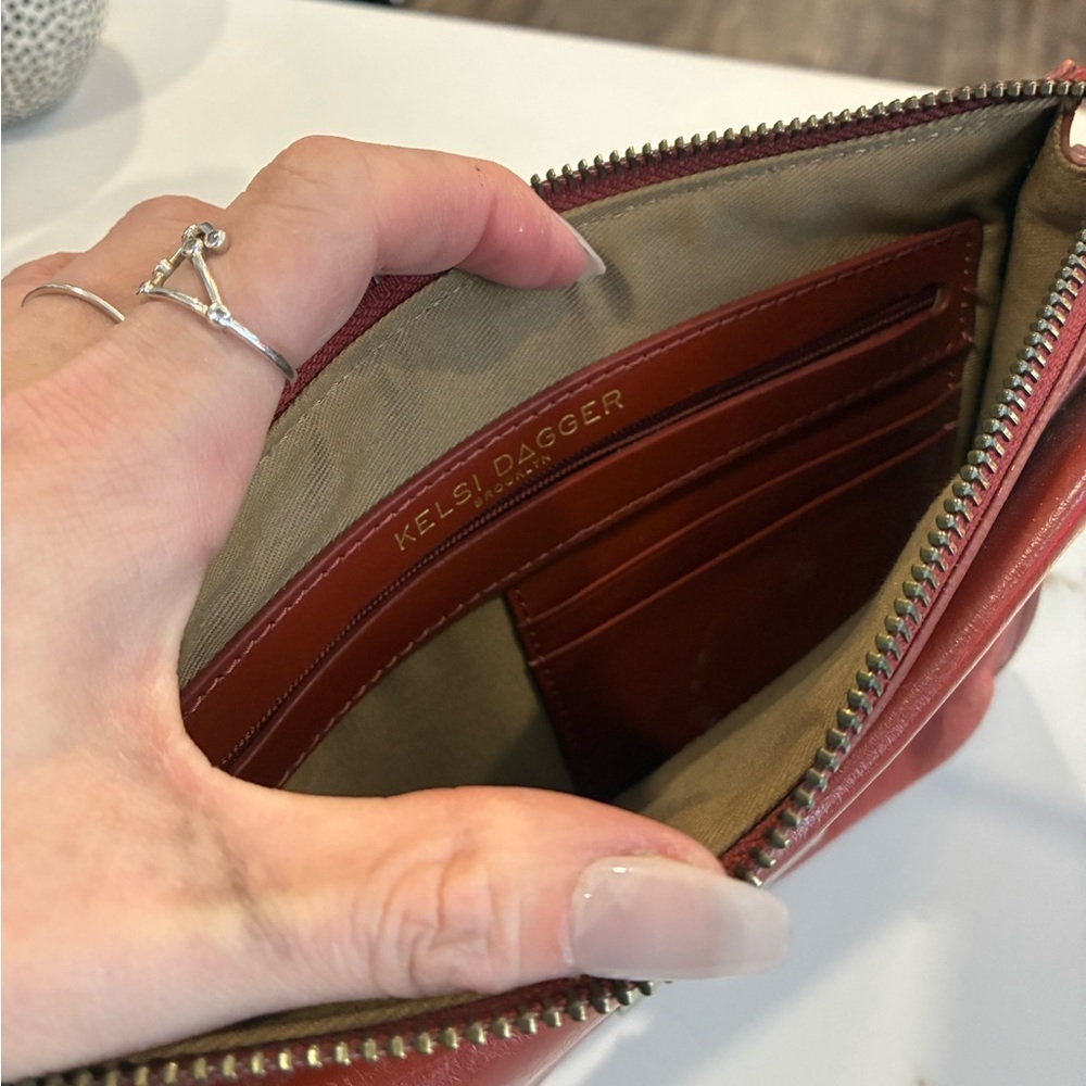 Kelsi Dagger Brooklyn red leather crossbody bag - Picture 4 of 4